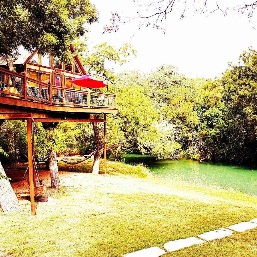 Geronimo Creek Retreat- Treehouse Cabin Laughing Water Villa Seguin Ngoại thất bức ảnh